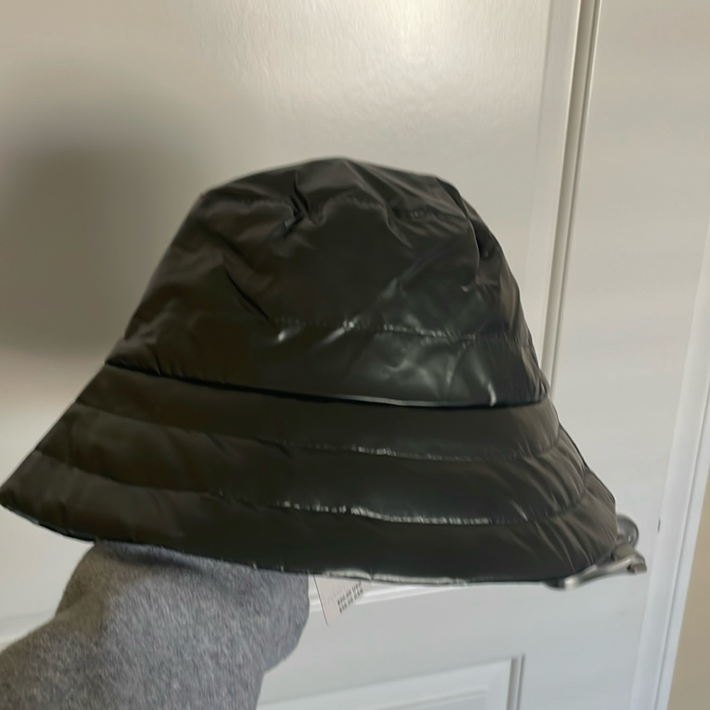 Anthropologie Charcoal Puffer Hat